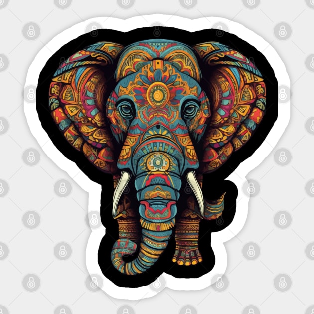 DMT Art Style Elephant Sticker by Obotan Mmienu